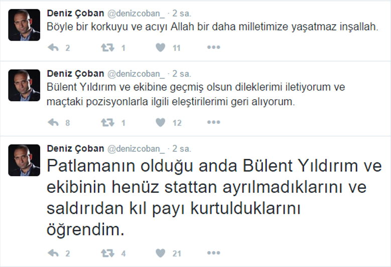 Çoban: Bülent Yıldırım ve ekibi hain saldırıdan kıl payı kurtuldu